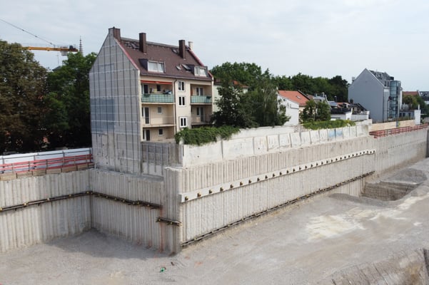 Bohrpfahlwand, Verankerung