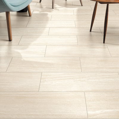 Flooring from sandstone tiles