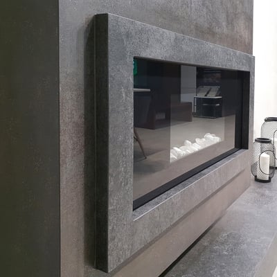 Fireplace surround in Neolith sintered stone