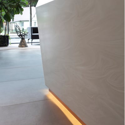 Registratūra verslo centre iš akrilinio akmens / gamintojas - Gforma