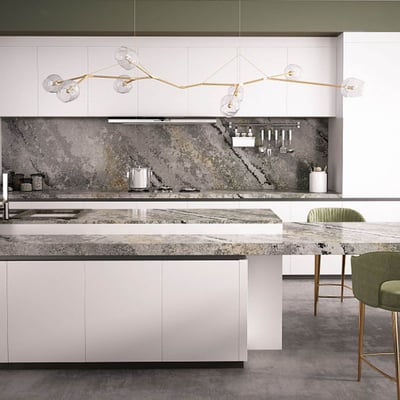 Kvarcinis margas virtuvės stalviršis iš Sodostone Qomolangma akmens