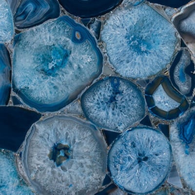 Luxurious gemstone slab from blue agate