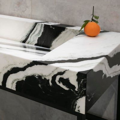 Juodai baltas Panda White marmuro praustuvas / gamintojas - Arsenalas