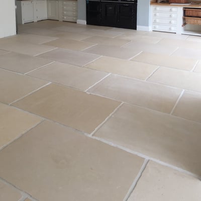 Sandstone floor in the kitchen
