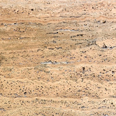 Travertine surface has tiny natural holes