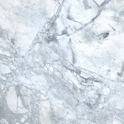 Super White quartzite slab with grey veins
