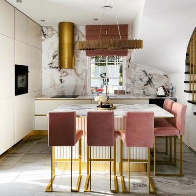 Dover White Leather marble countertop / fabricator - Arsenalas