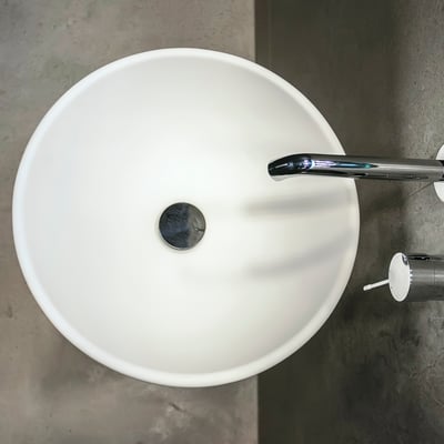 Apvalus pastatomas lieto akmens praustuvas restorano wc / gamintojas: Gforma