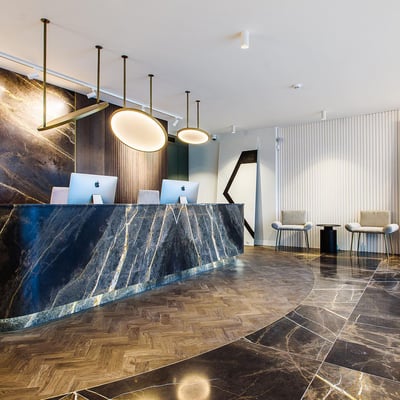 Registratūra ir dekoratyvinė siena iš marmuro Bronze Fantasy / gamintojas - Arsenalas