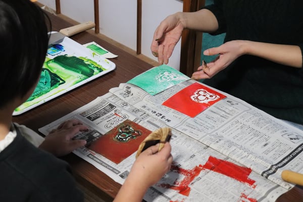 色を変えながら刷りに挑戦