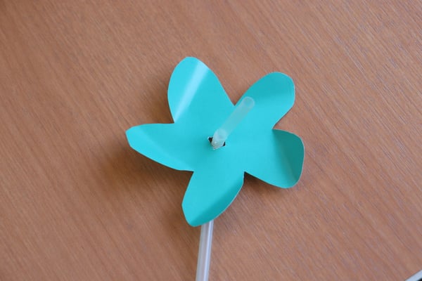 花に折り目をつけてみる