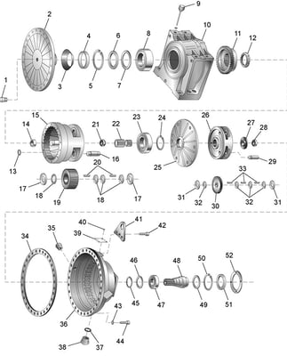 Despiece reductor hormigonera ZF