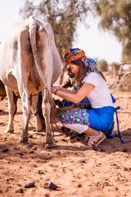 Joëlle Scoriels, ambassadrice SOS Faim, Dahra, Djolof - Senegal © François Struzik - simply human 2017