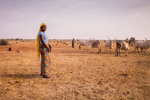 Dahra,  cow shepherd of the village, SOS Faim - Djolof, Senegal © François Struzik - simply human 2017