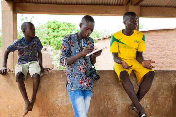 Working with Young reporters for Plan International Belgium, Thomas, Benin © François Struzik - simply human 2017