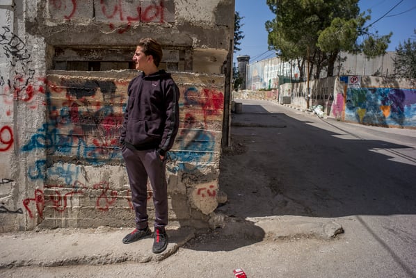 Araz, 19 years old - The Youngsters of Aida Camp, Bethlehem, Palestine © François Struzik - simply human 2018
