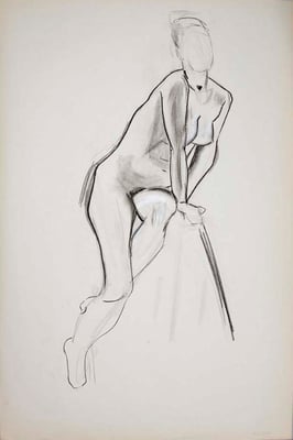 1999, #43, fusain sur papier, 61 x 91 cm. - Charcoal on paper, 24 x 36 