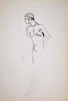 1999, #49, fusain sur papier, 61 x 91 cm. - Charcoal on paper, 24 x 36 