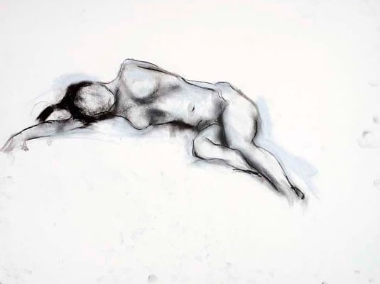 1991, #88, fusain sur papier, 61 x 45 cm - Charcoal on paper, 24 x 18