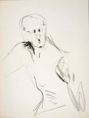 #111, fusain sur papier,  45 x 61 cm- Charcoal on paper, 18 x 24