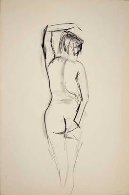 1999, #44, fusain sur papier, 61 x 91 cm. - Charcoal on paper, 24 x 36 