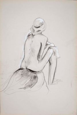 1999, #29, fusain sur papier, 61 x 91 cm. - Charcoal on paper, 24 x 36 