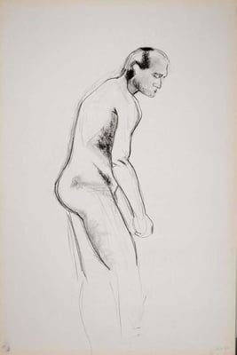 1999, #31, fusain sur papier, 61 x 91 cm. - Charcoal on paper, 24 x 36 