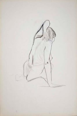 1999, #38, fusain sur papier, 61 x 91 cm. - Charcoal on paper, 24 x 36 