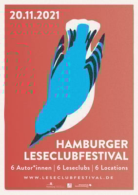 Das Plakat zum Leseclubfestival 2021, gestaltet von Karen Köhler