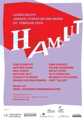 Plakat HAM.LIT 2024 (Gestaltung: Andrea Pieper)