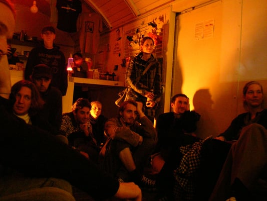 Stevan Paul liest im Bauwagen in Offenbach, Buchmesse Frankfurt 2009