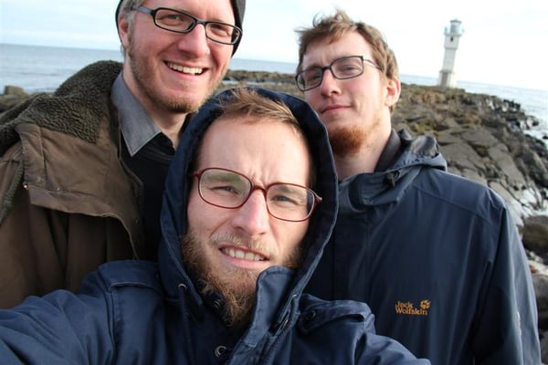 Daniel Beskos, Finn-Ole Heinrich, Hannes Wittmer in Island 2011