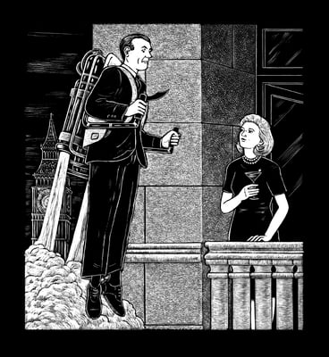 Illustration aus "Paargespräche": Moneypenny und Bond