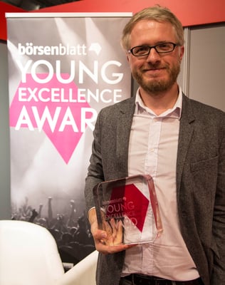 Daniel bekommt den Young Excellence Award des Börsenvereins, Frankfurt 2016
