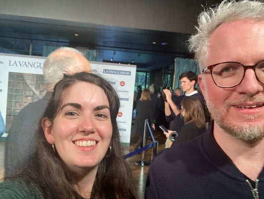 Auf dem Gastland-Empfang im Verlagsgebäude der Tageszeitung La Vanguardia