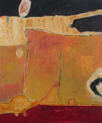 Santa Fe, acrylic/encaustic on canvas, 20 x 24, 2015