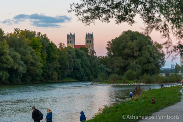 St. Maximilian at Isar river