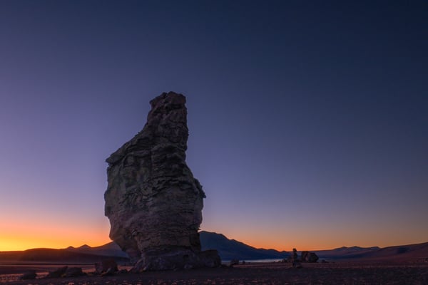 Kalter Morgen: Die ersten Mönche ('Monjes') von Pacana (Chile)