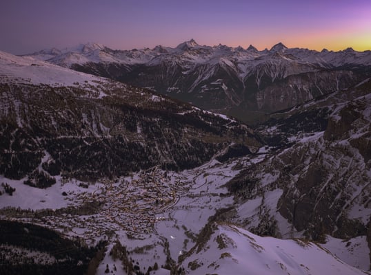 Vom Gemmipass über Leukerbad zu den Walliser Südalpen, 9.2.2022