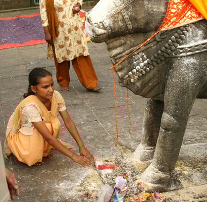 Kangra Tal, Opferrituale im Hindutempel