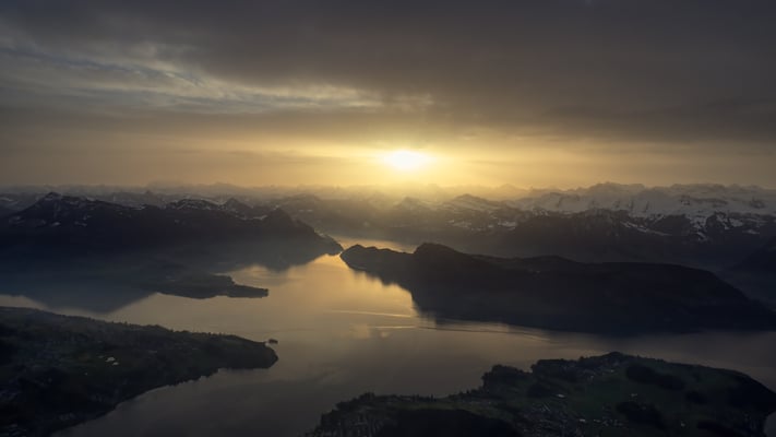 Vierwaldstättersee, Nase; Saharastaub; 6.2.2021