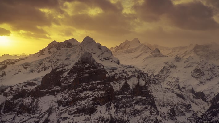 Berner Alpen, Saharastaub; 6.2.2021