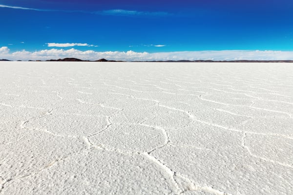 Salar Uyuni mit konvexen Strukturen