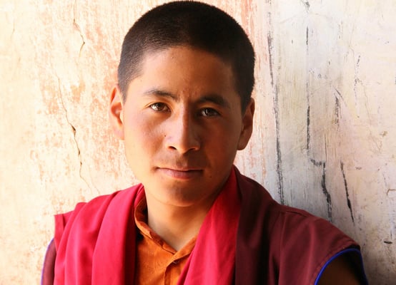 Junger Mönch Kloster Hemis