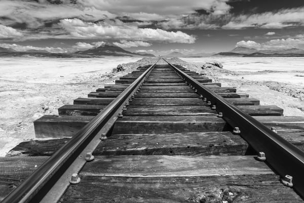 Bahngeleise der 'Ferrocarril de Antofagasta a Bolivia'