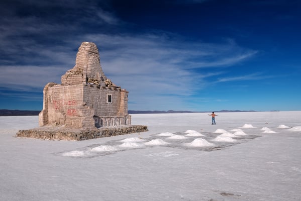 Die Rally Dakar führte am 14. Januar 2018 von La Paz nach Uyuni, danach weiter nach Tupiza; hier war Etappenziel auf dem Salar. 