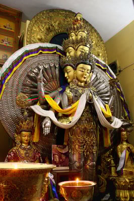 Tempel am Exilsitz des Dalai Lama