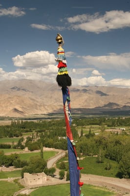 Blick aus dem Museumsraum des Klosters Stok