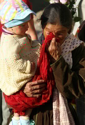 gerührt vom Besuch des Dalai Lama