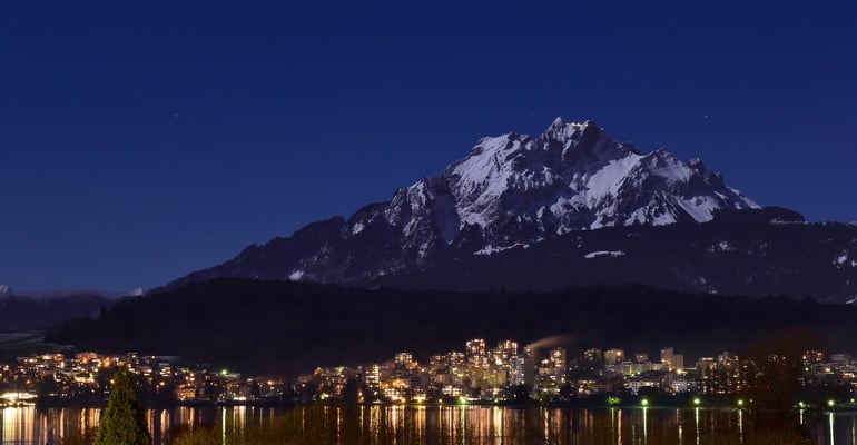 Pilatus bei (Mond-) Nacht; 23. Januar 2016